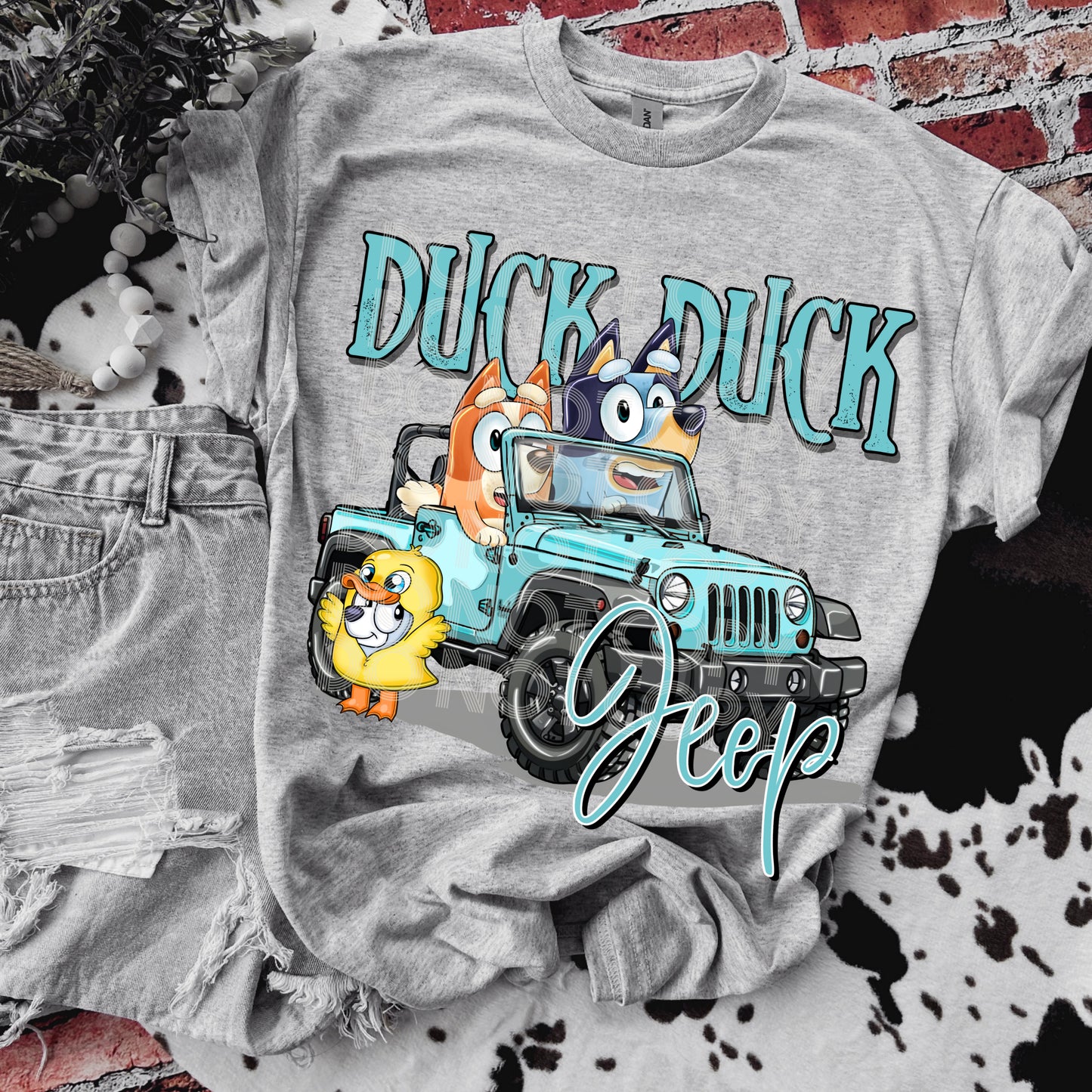 Duck duck Teal car DTF Transfer Film