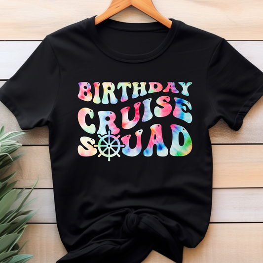 Groovy Birthday Cruise Squad DTF Transfer Film