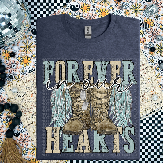 Forever in our hearts Veteran DTF Transfer Film SD045