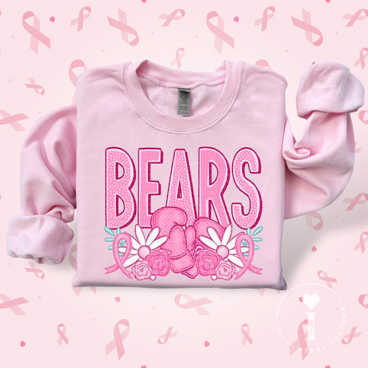 Bears Breast Cancer Sports Mascot DTF Transfer Film SD074