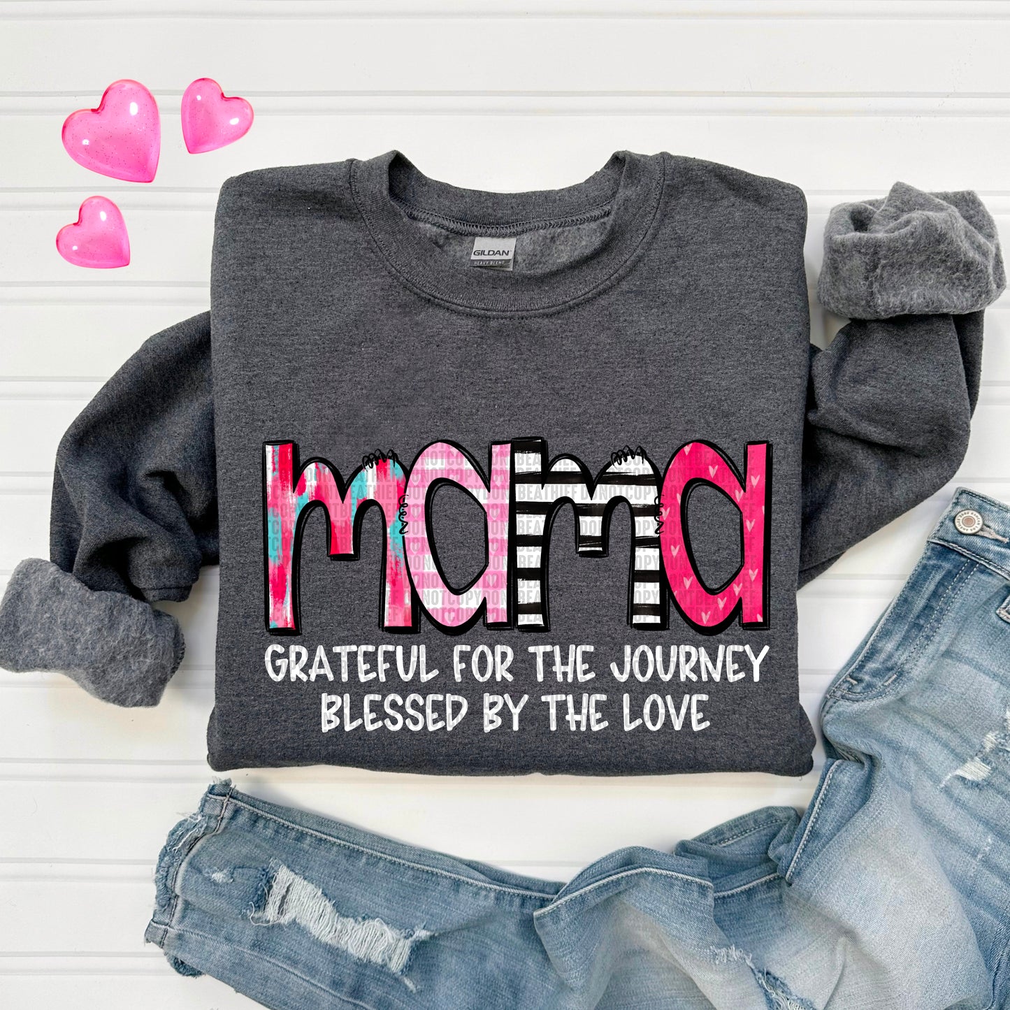 Grateful for the journey, Blessed by the Love - Mama DTF Transfer Film SD124