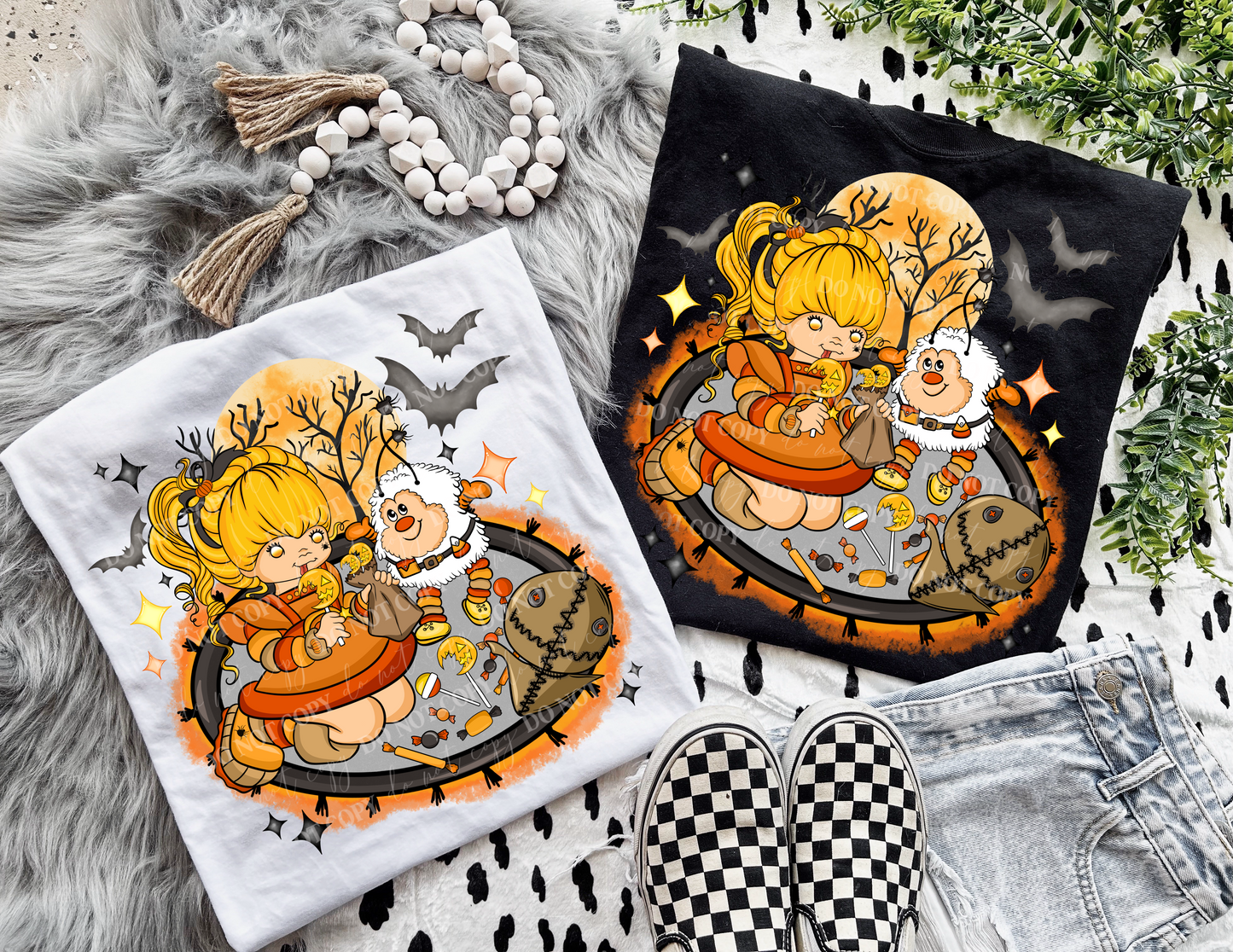 Pumpkin Girl with matching front pocket DTF Transfer Film