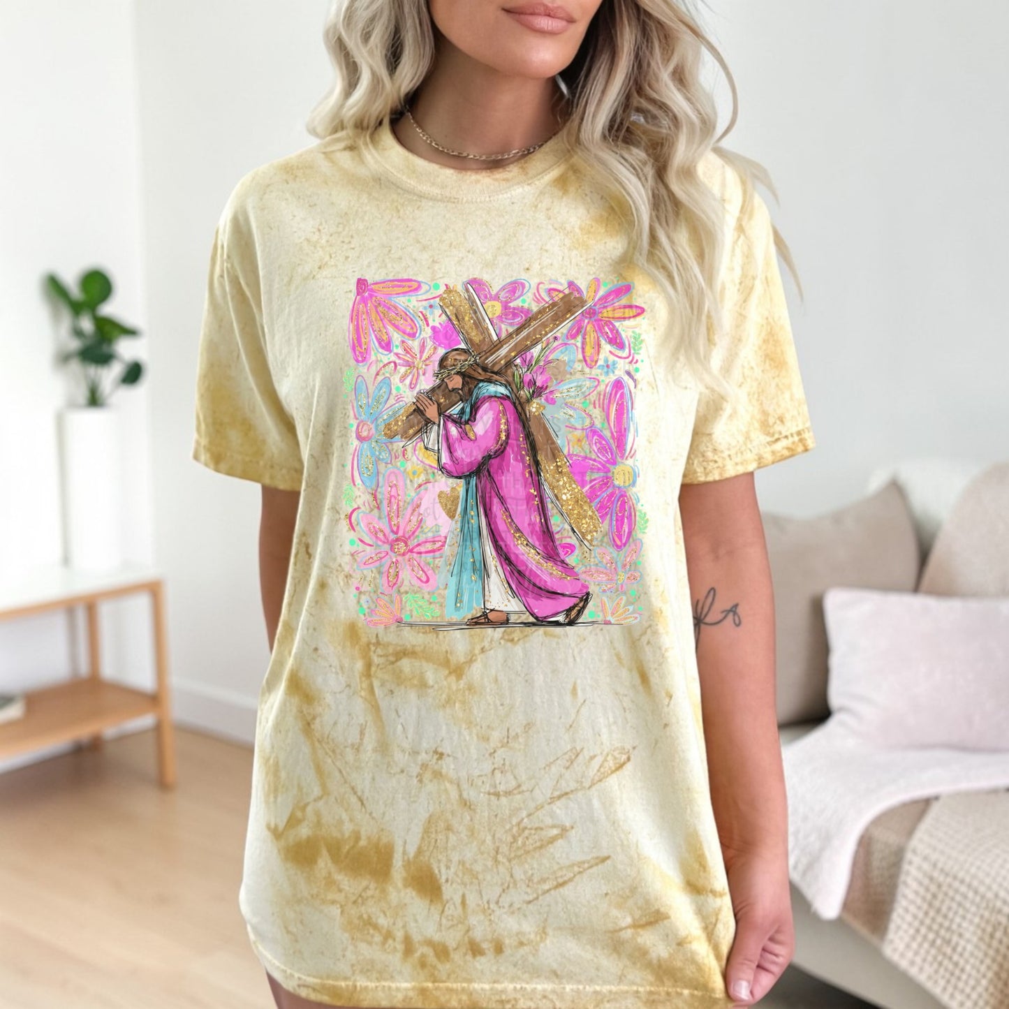 Jesus carrying cross DTF Transfer Film SSD0326