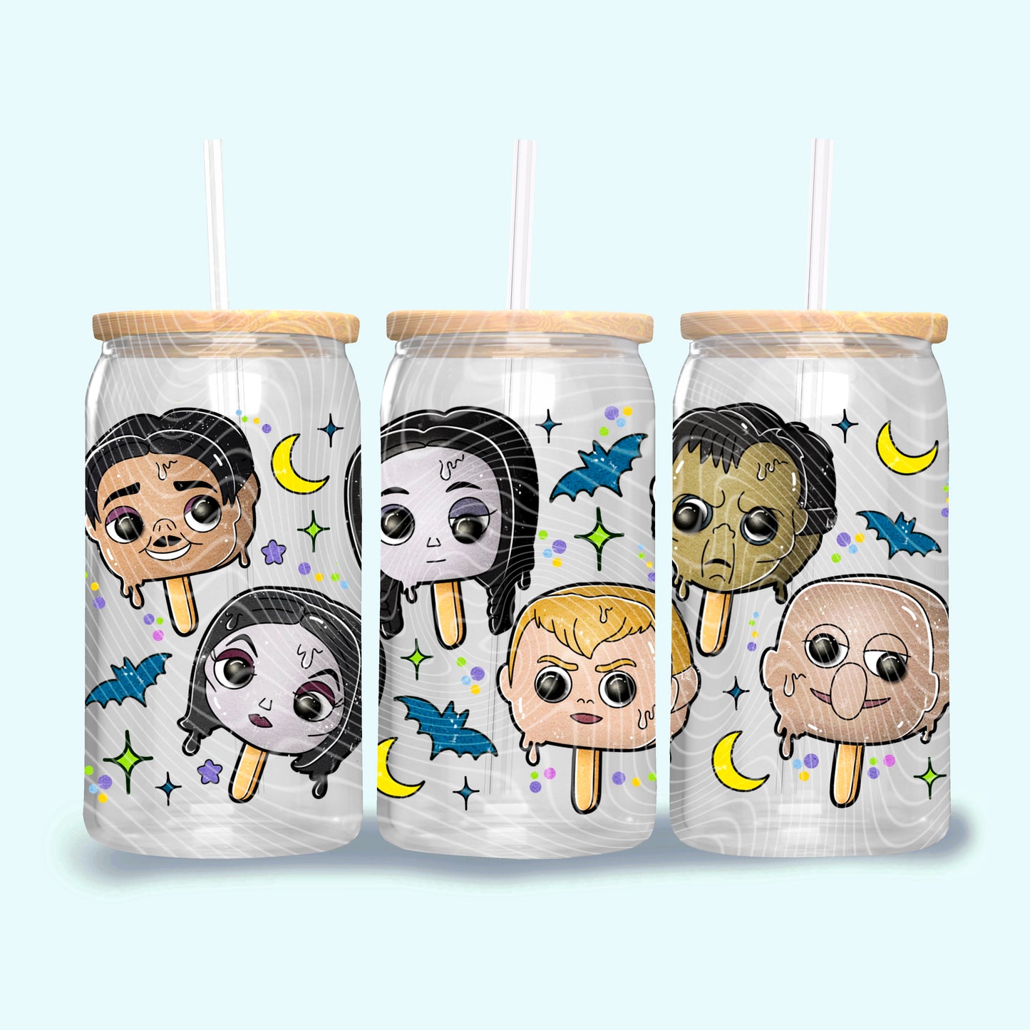 Spooky Family Popsicles - 16oz UV DTF Transfer Film