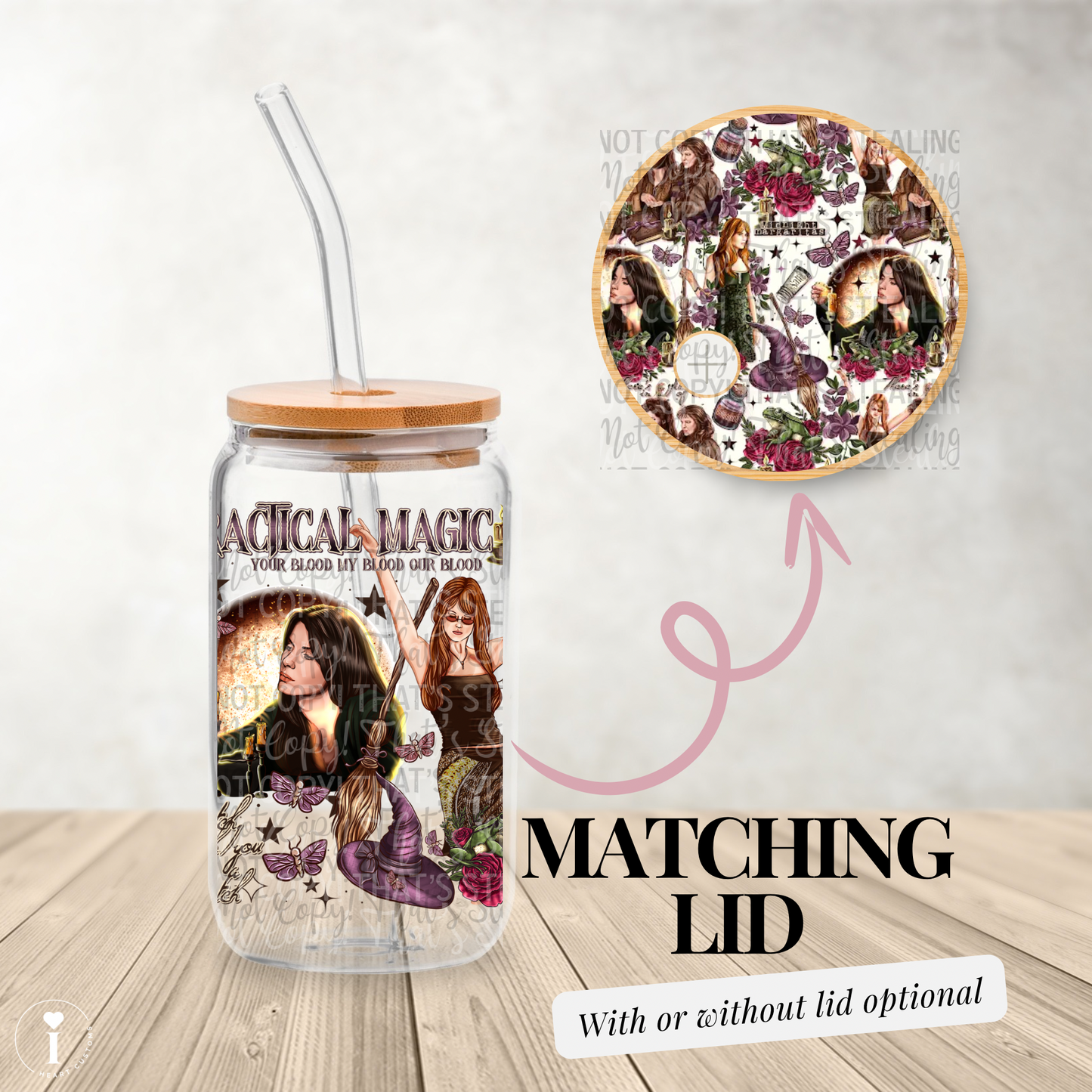 Midnight Margaritas Sisters - 16oz UV DTF Transfer Film Wrap and Matching Lid A094