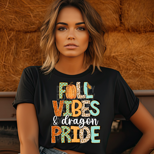 Fall Vibes & Dragon Pride Sports DTF Transfer Film