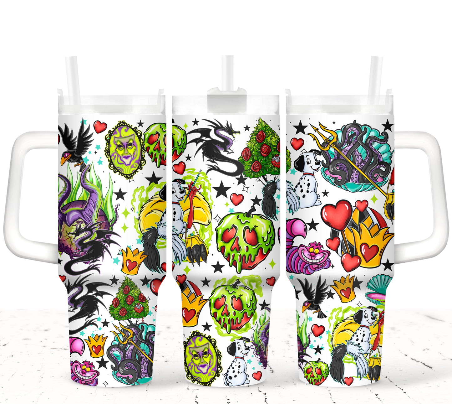 Villains do it better - TOP & BOTTOM SET - 40 oz Tumbler UV DTF Transfer Film A084