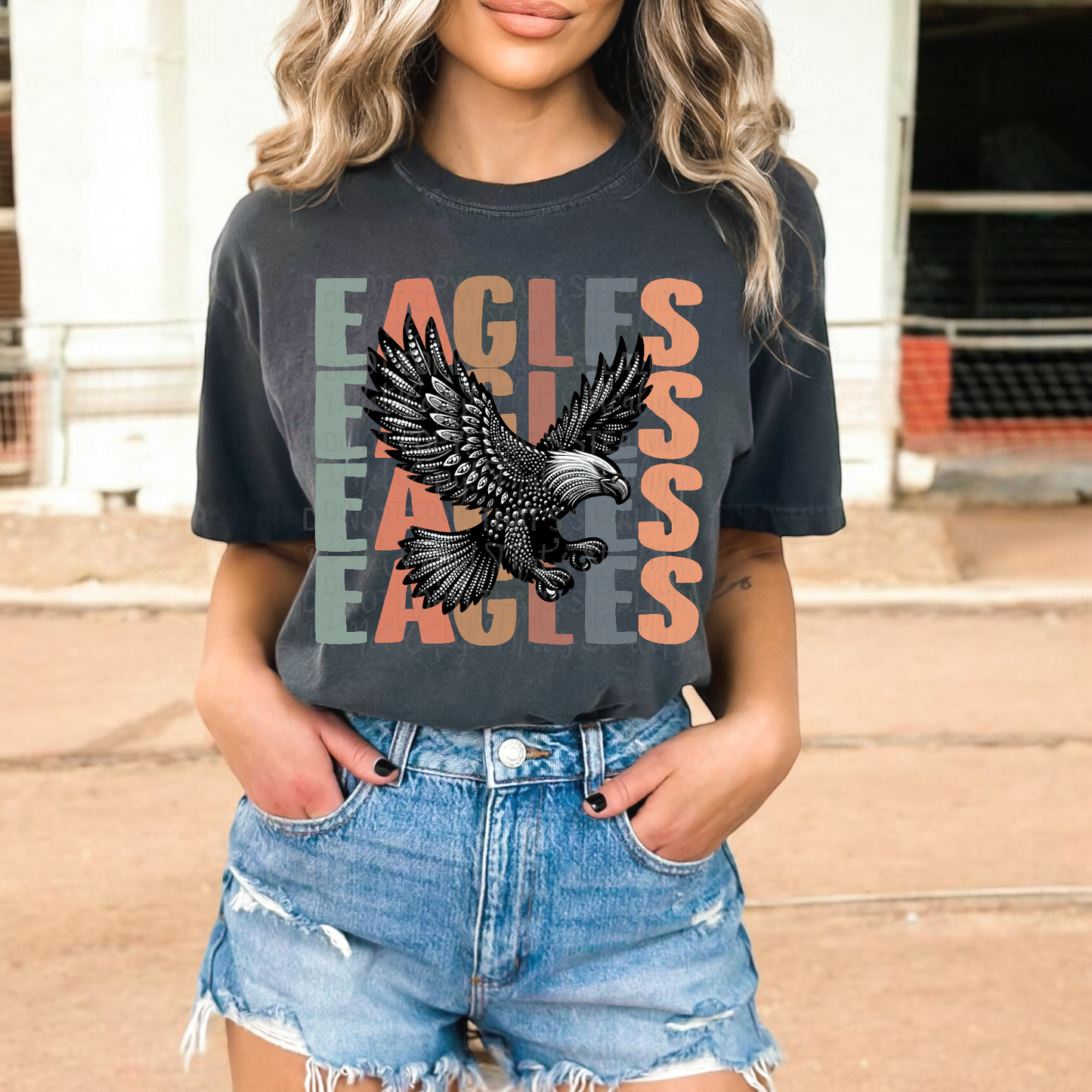 Fall Team Mascot Eagles DTF Transfer Film F094