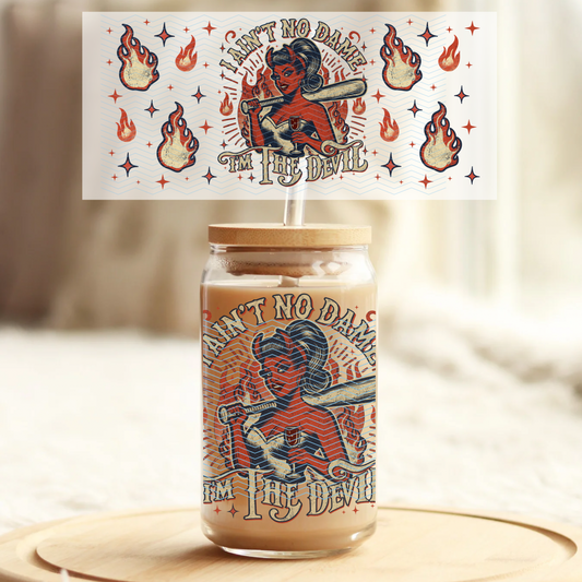 Devil Girl - 16oz Glass UV DTF Transfer Film