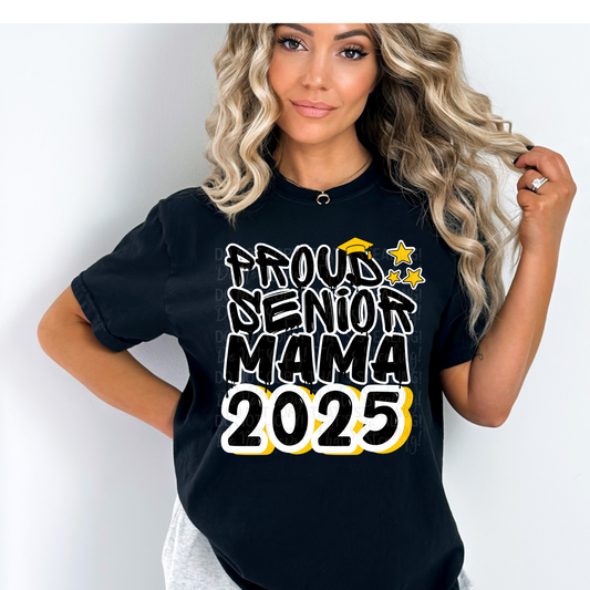 Proud Senior Mama 2025 Graduation DTF Transfer Film IH025