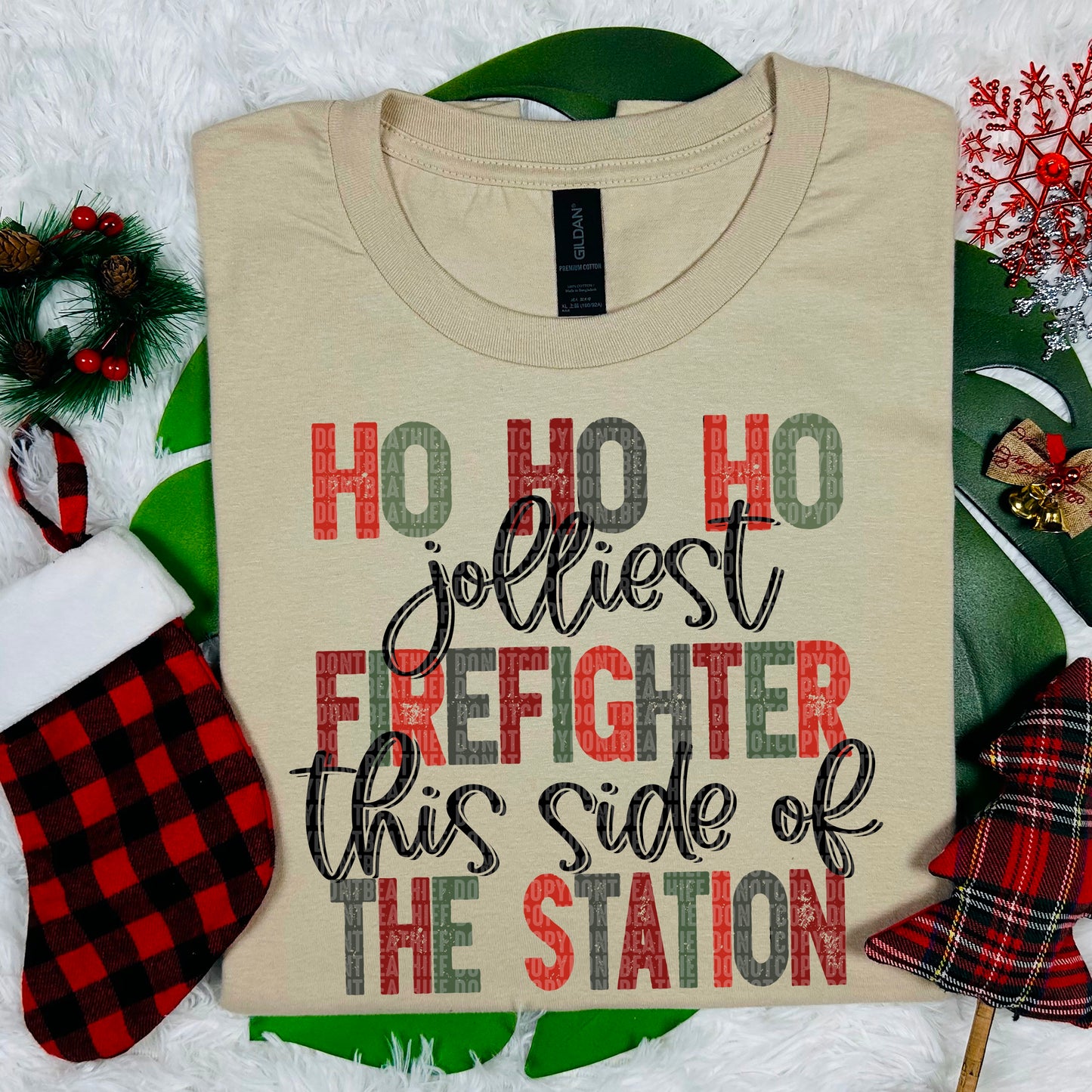 Jolliest Firefighter this side of the station DTF Transfer Film SDD104