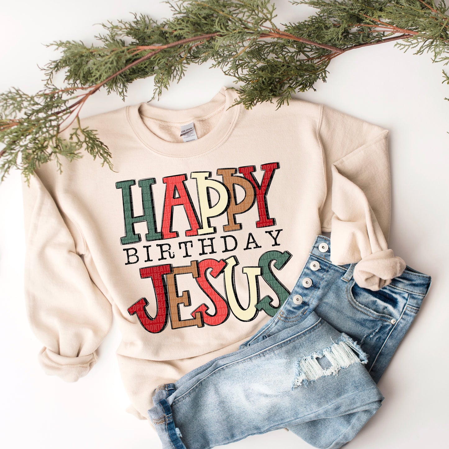 Happy birthday Jesus DTF Transfer Film SD104