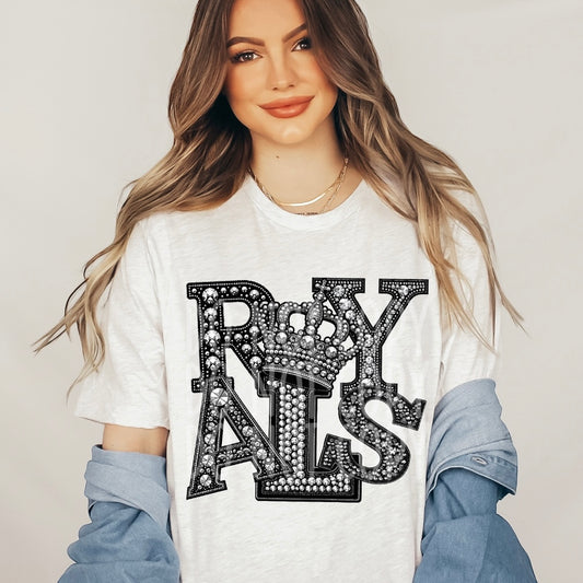 Royals - Faux Rhinestone Faux Embroidered DTF Transfer Film
