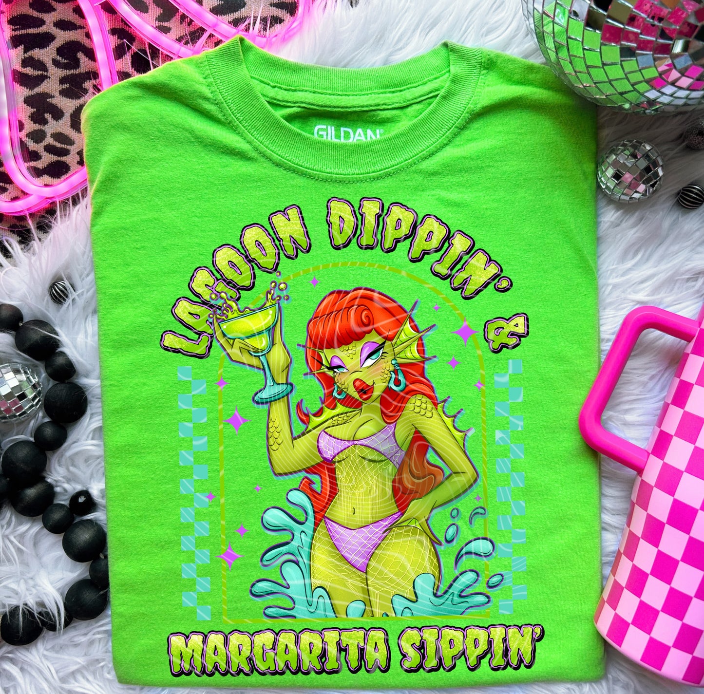 Lagoon Dippin’ & Margarita Sippin’ DTF Transfer Film G055