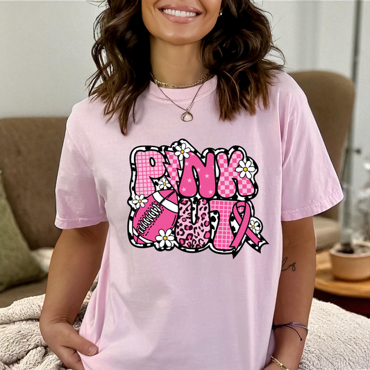 Breast Cancer pink out DTF Transfer Film CF095