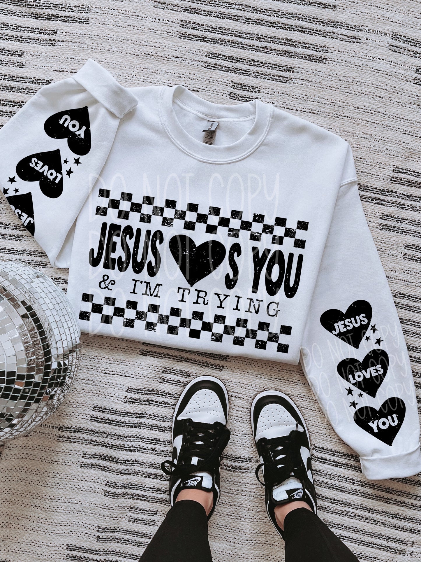 Matching DTF Series - Set Series - Jesus Loves you & Im Trying TE114