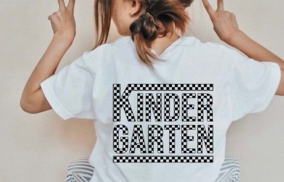 Checkered Kindergarten Youth Cotton T-shirt