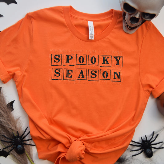 Spooky Season Letters DTF Transfer Film AKC095
