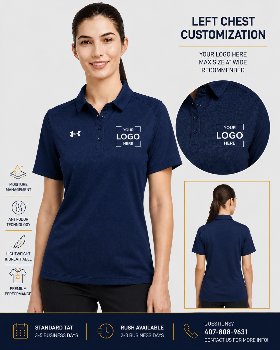 Custom Under Armour Women's Tech Polo 1370431