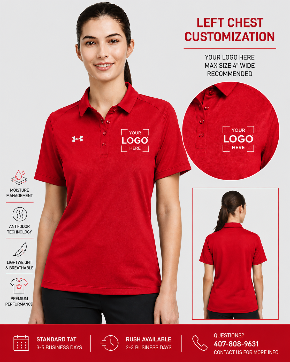 Custom Under Armour Women's Tech Polo 1370431