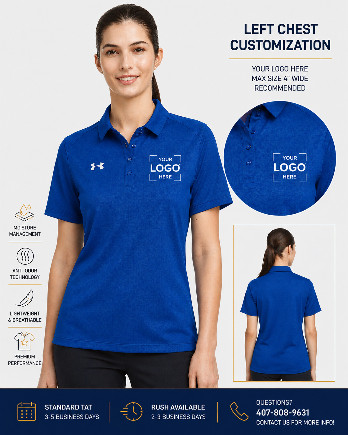 Custom Under Armour Women's Tech Polo 1370431