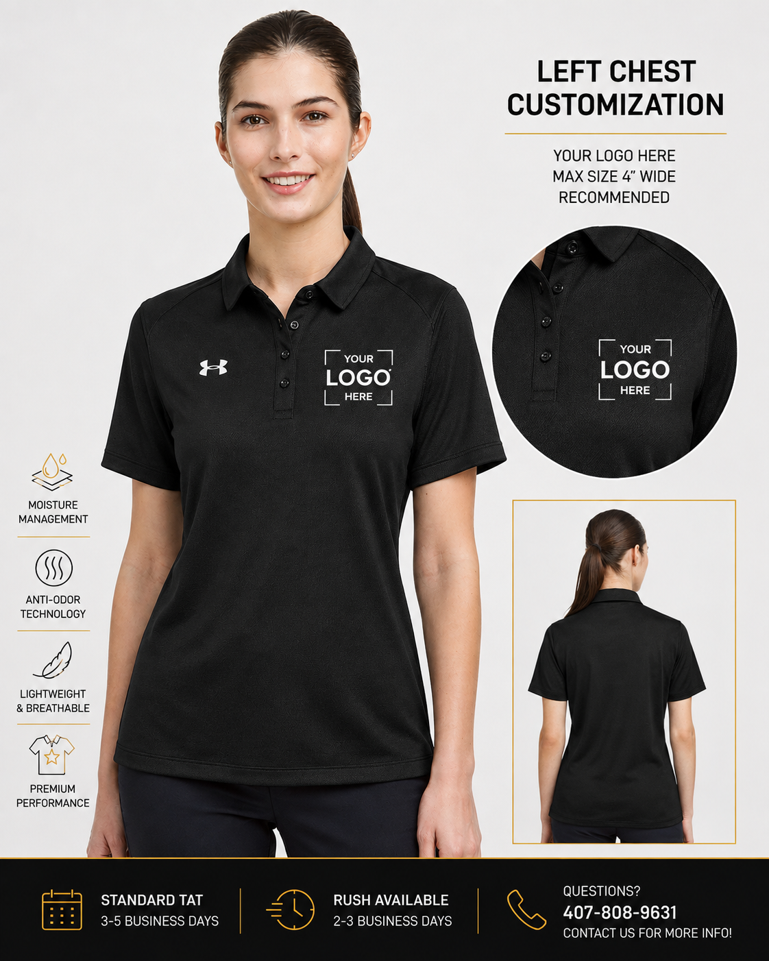 Custom Under Armour Women's Tech Polo 1370431