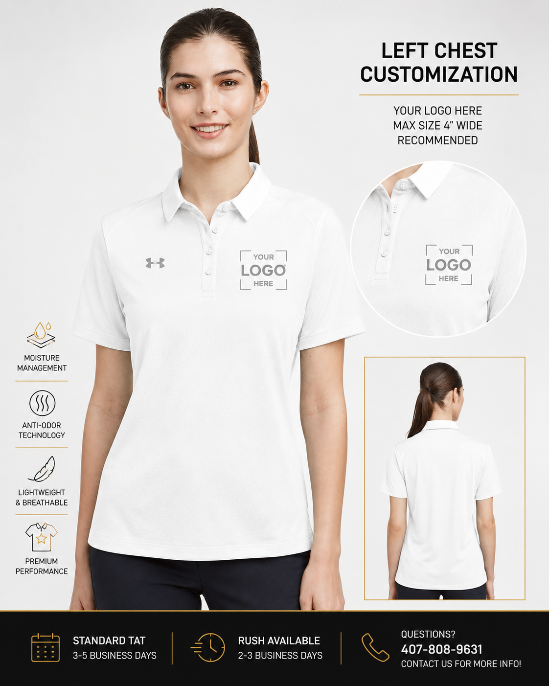 Custom Under Armour Women's Tech Polo 1370431