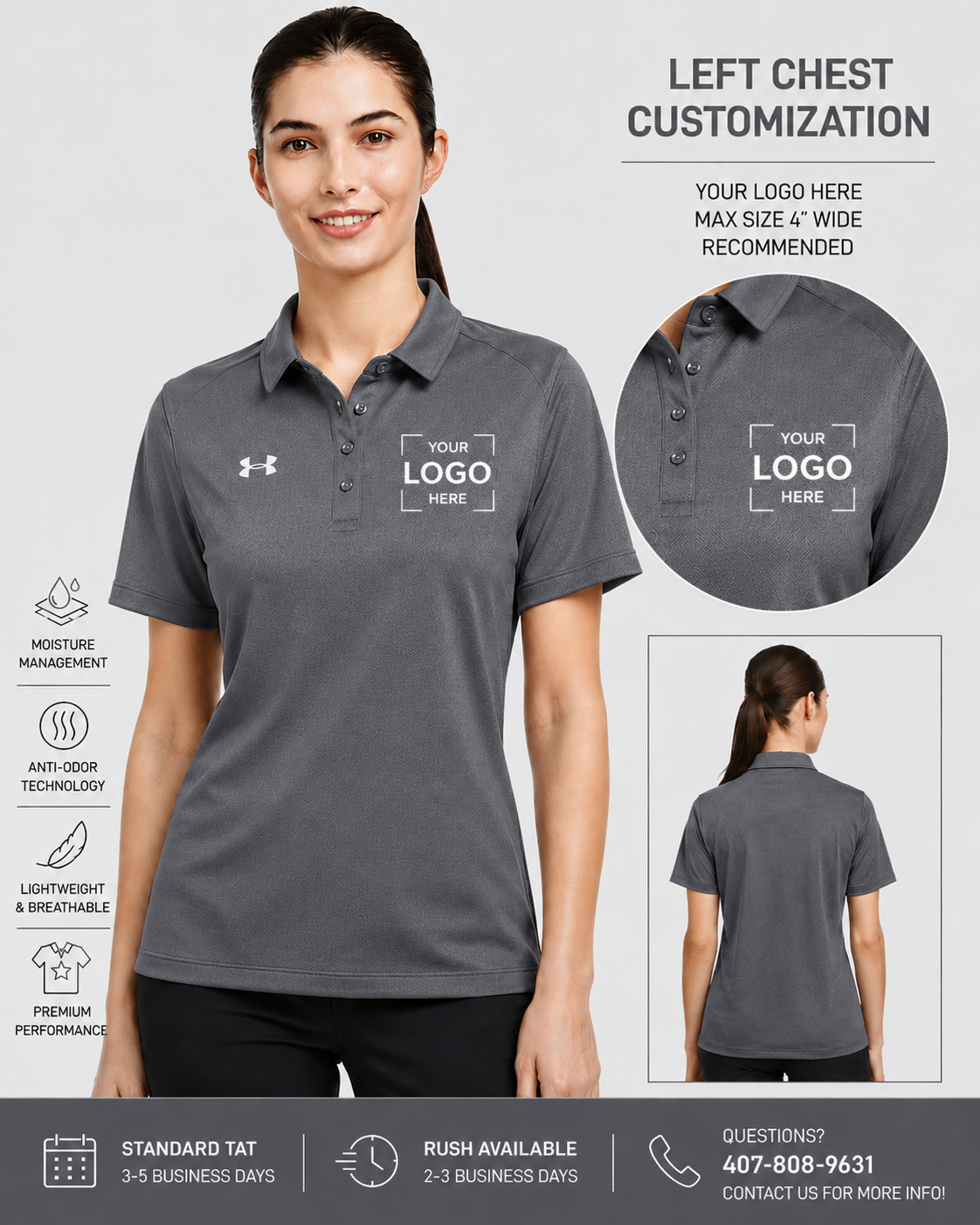 Custom Under Armour Women's Tech Polo 1370431
