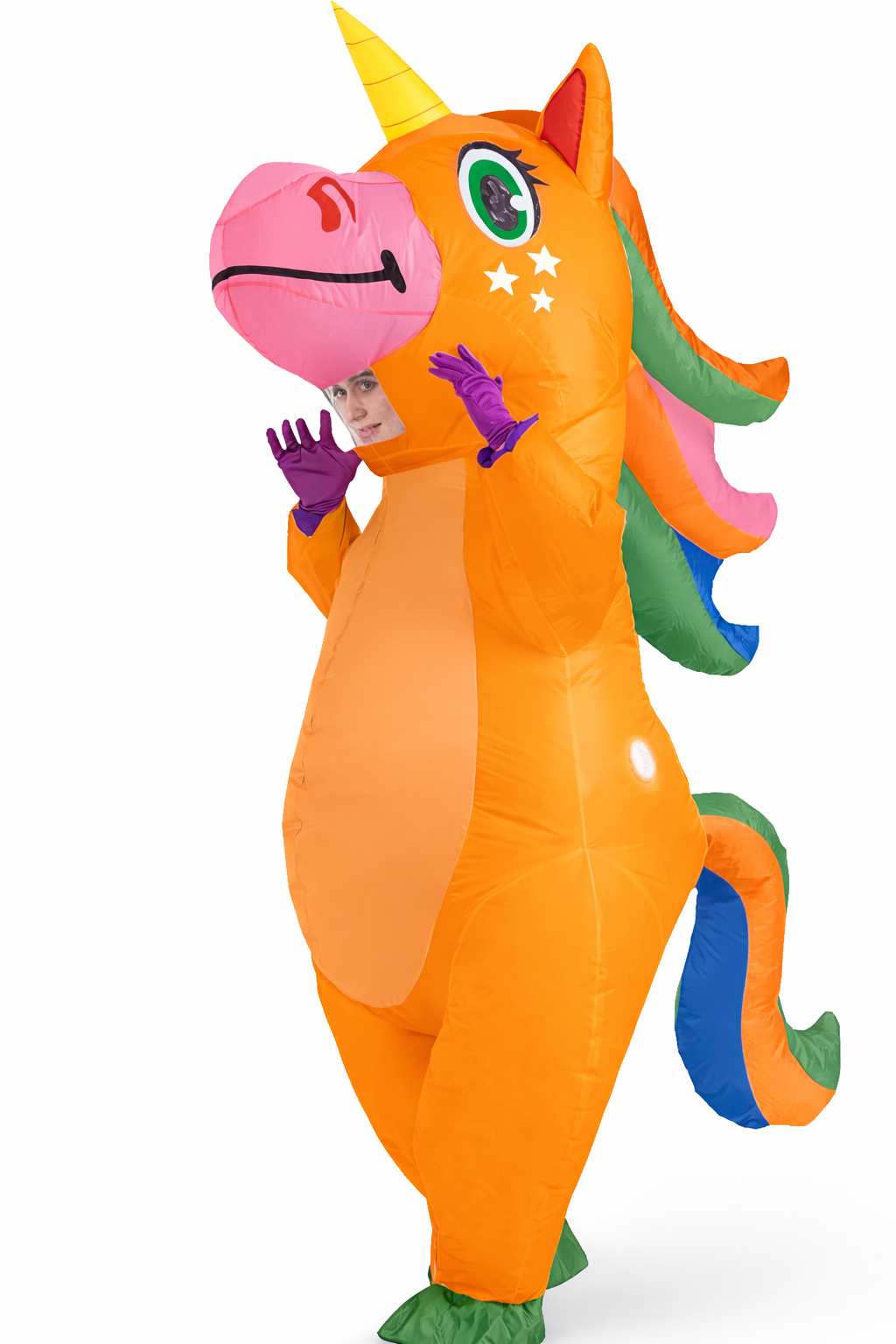 Custom Inflatable Deluxe Unicorn Costume With Logo | Branded Inflatable Suits for Events, Promotions & Marketing