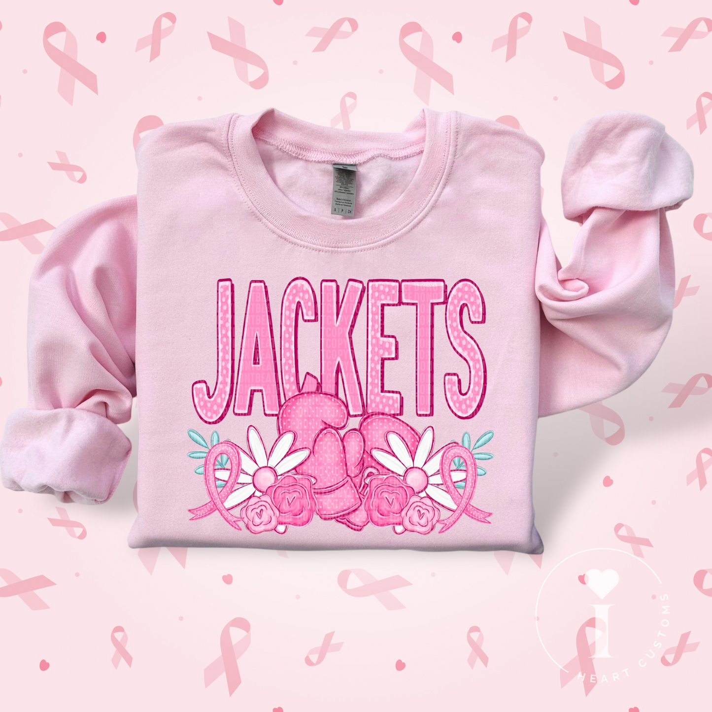 Jackets Breast Cancer Sports Mascot DTF Transfer Film SD074