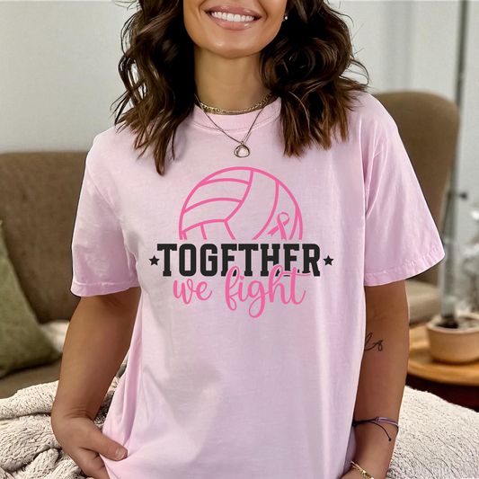 Volleyball Together we fight Breast Cancer DTF Transfer Film CF095
