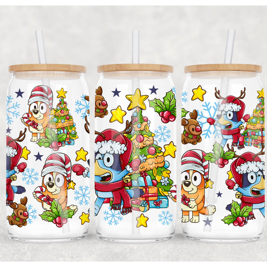 Dog Christmas - 16oz UV DTF Transfer Film