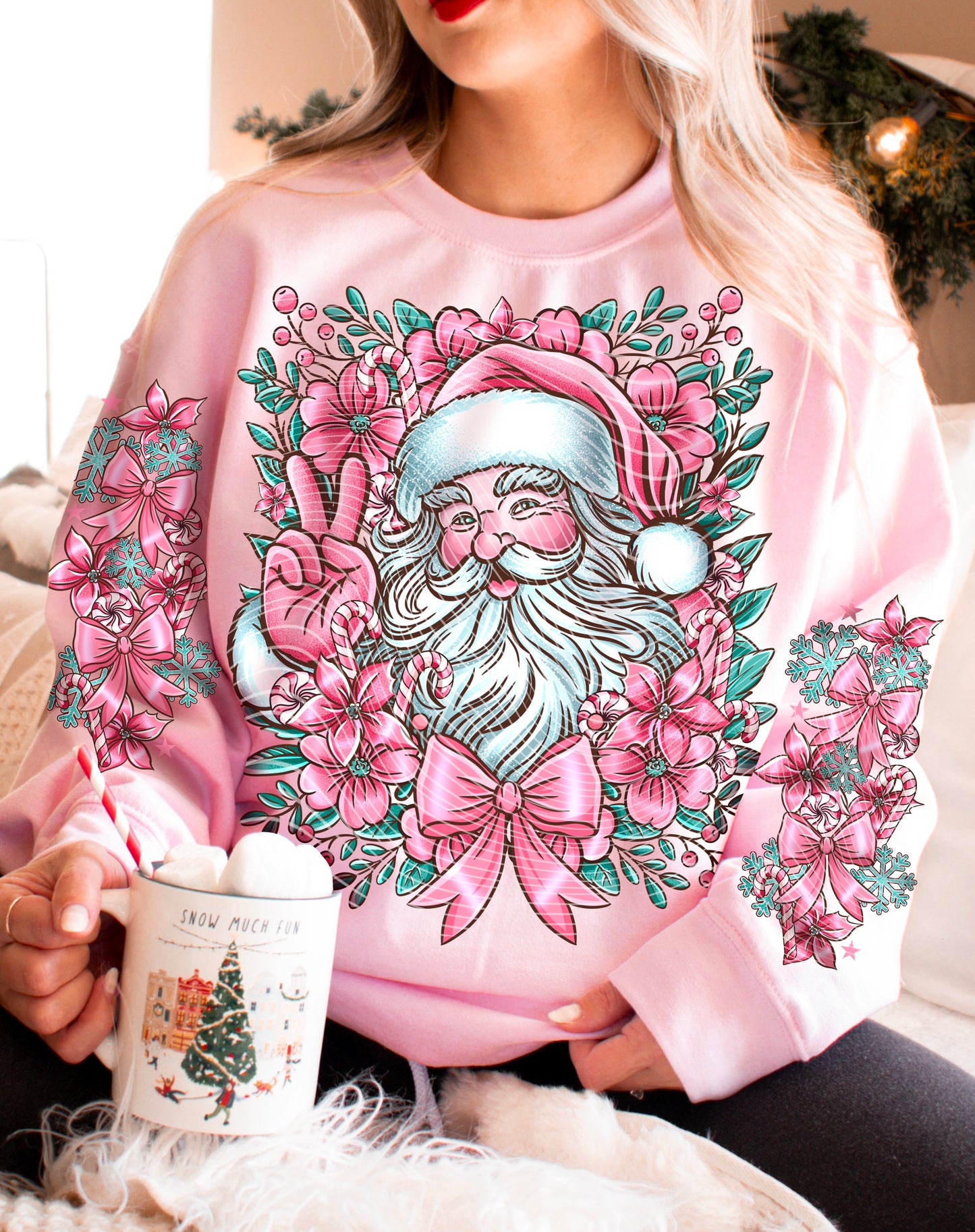 Matching DTF Series - Set Series - Pink Santa A104