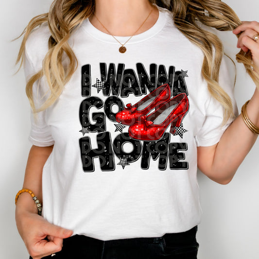 Red heels - I wanna go home DTF Transfer Film