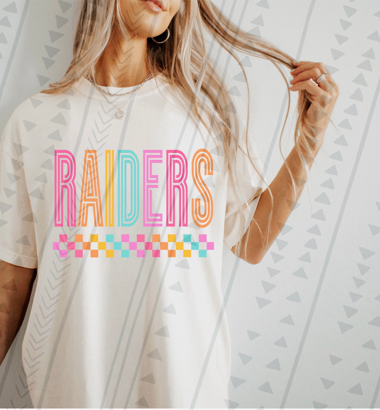 Colorful Sports Mascot Raiders DTF Transfer Film