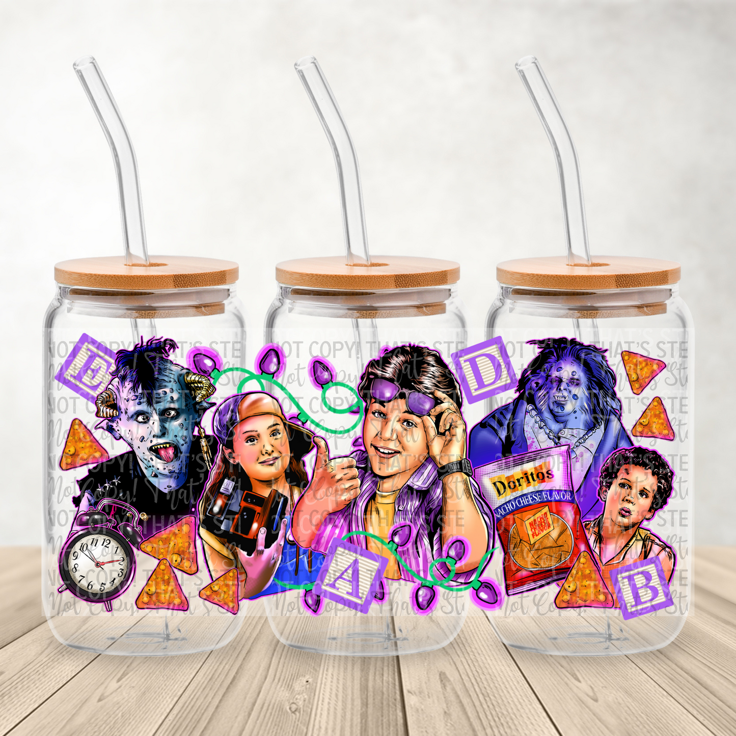 Classic Monster - 16oz UV DTF Transfer Film Wrap and Matching Lid G104