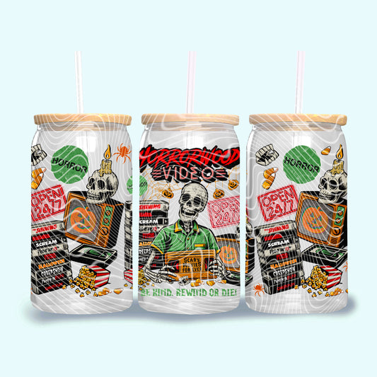 Horrorwood Videos 16oz UV DTF Transfer Film G075