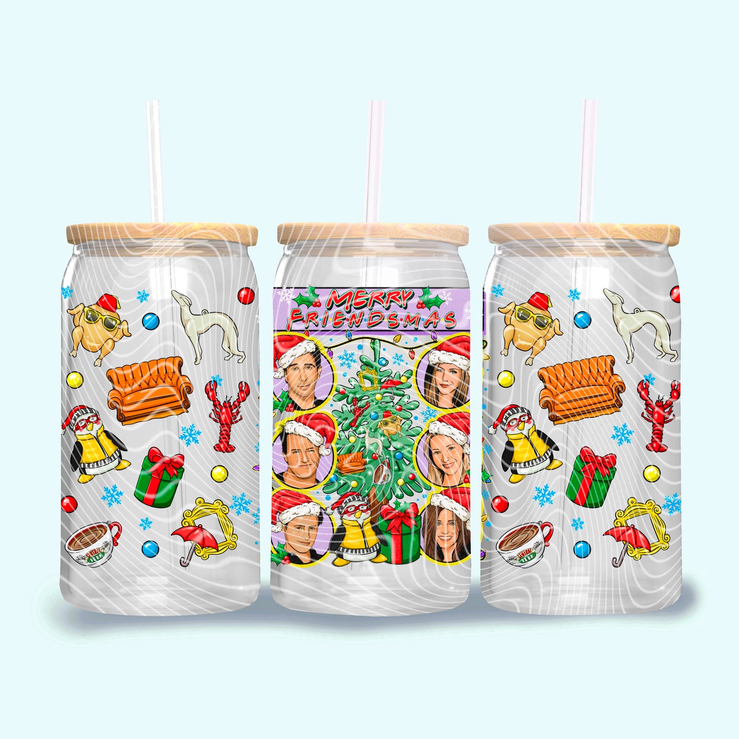 Christmas Friendz V1 - 16oz UV DTF Transfer Film G104