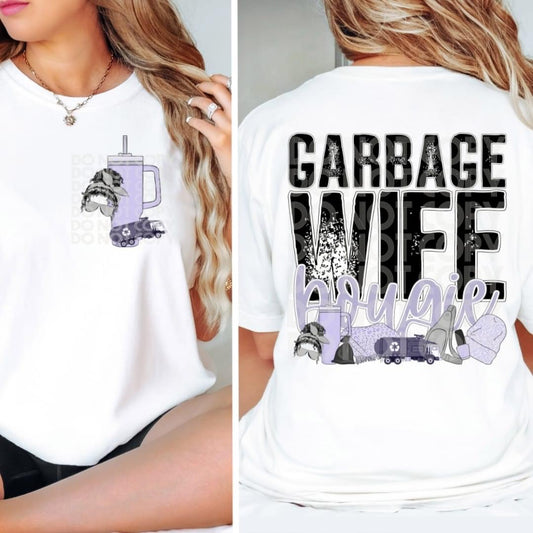 Matching DTF Series - Pocket & Back - Garbage Wife Bougie