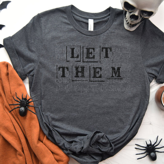 Let them Letters DTF Transfer Film AKC095