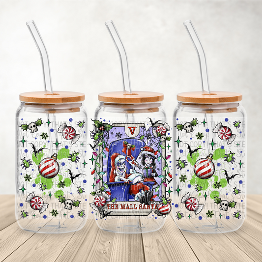 Tarot card Xmas Exclusive: The Mall Santa - 16oz UV DTF Transfer Film G104e