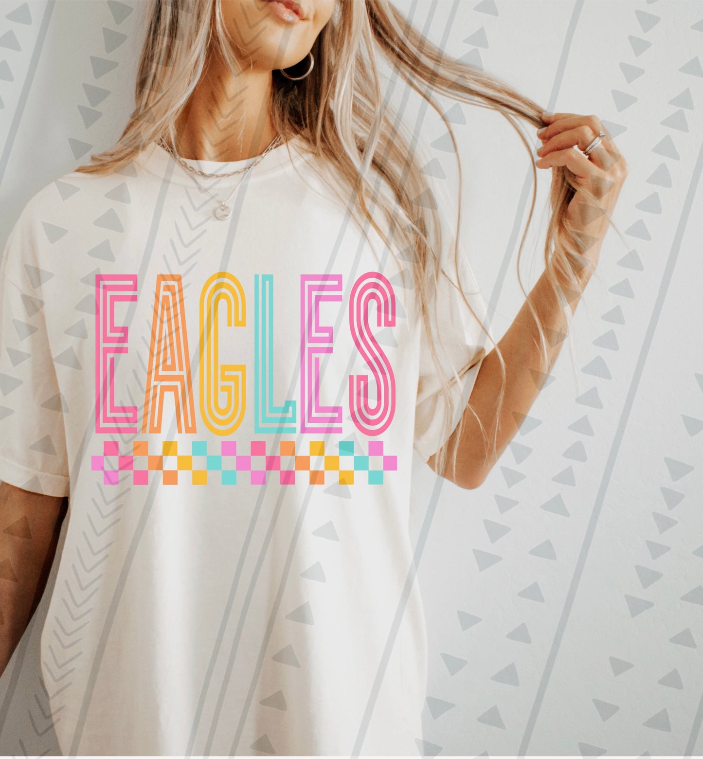 Colorful Sports Mascot Eagles DTF Transfer Film