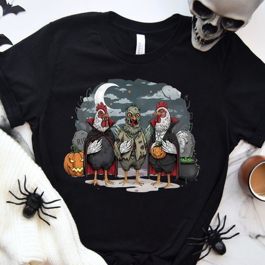 Halloween chickens DTF Transfer Film CF095