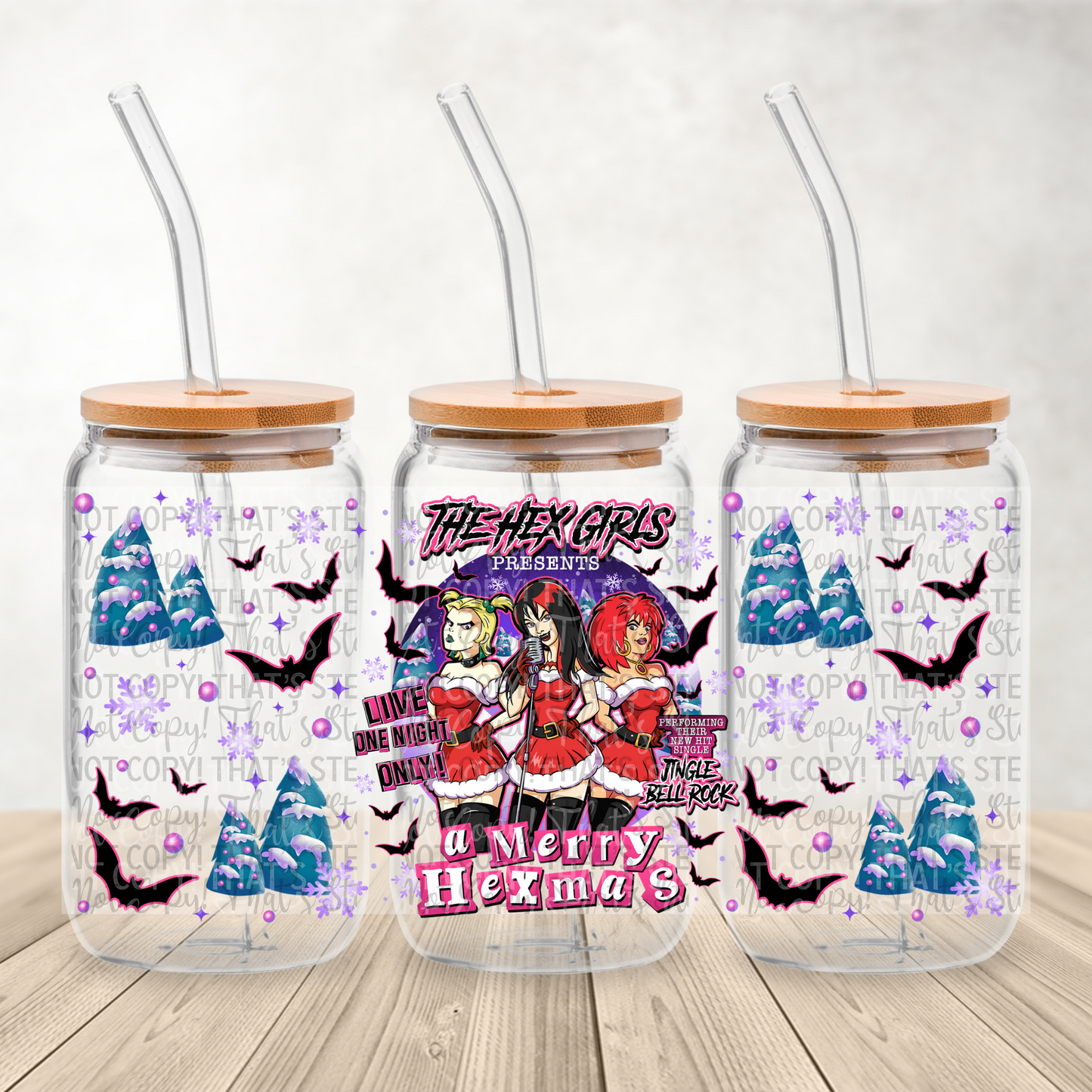 Christmas Hex Girls - 16oz UV DTF Transfer Film G114