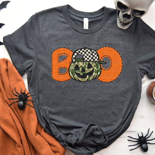 Boo Camo Pumpkin DTF Transfer Film AKC095