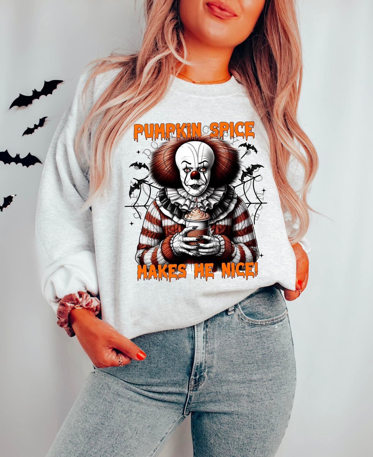 Pumpkin Spice makes me nice Horror 4 DTF Transfer Film FD094