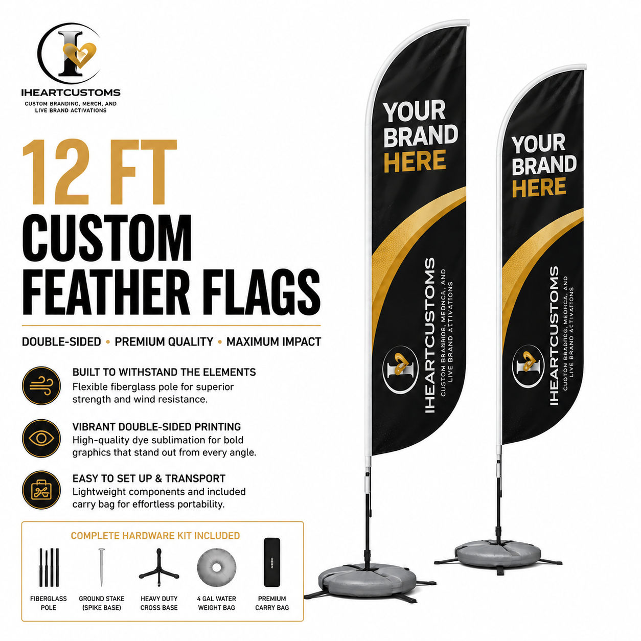 Custom Double-Sided Feather Flag