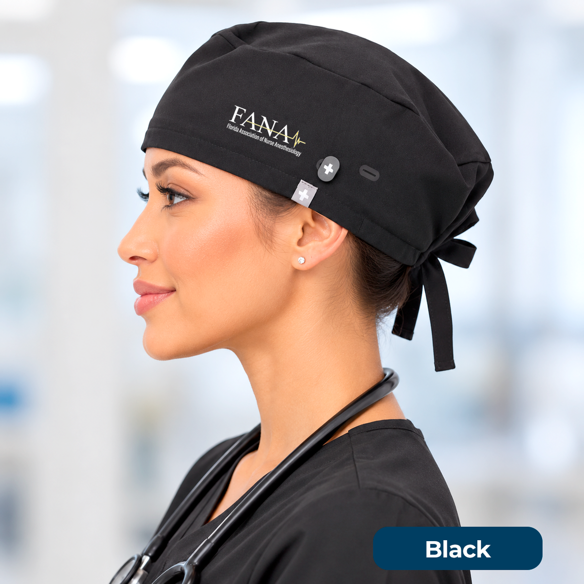 FANA Exclusive FIGS Scrub Cap with Buttonholes