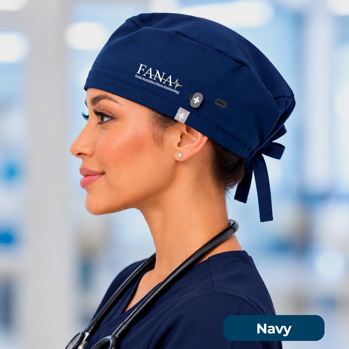 FANA Exclusive FIGS Scrub Cap with Buttonholes