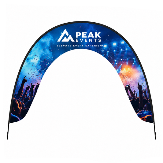 Grand Entrance Event Arch Package | Giant Flex Arch Flag Banner | Custom Event Entrance Arch | Festival & Trade Show Display | Orlando Printing